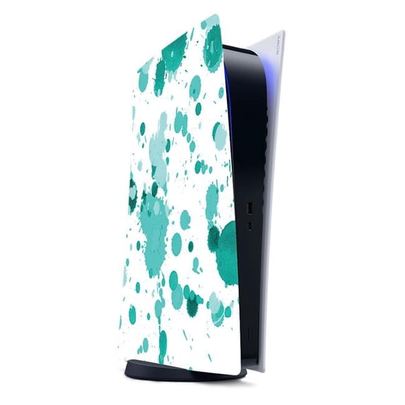 MightySkins SOPS5DG-Teal Splatter Skin for PS5 & Playstation 5 Digital Edition - Teal Splatter