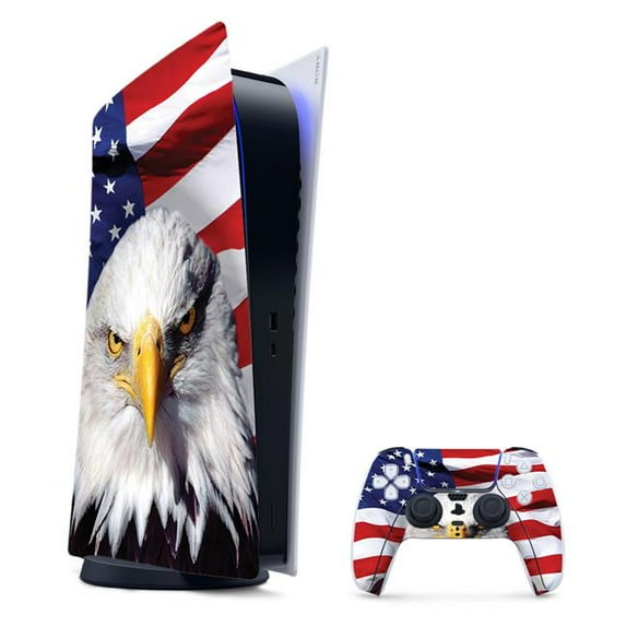 MightySkins SOPS5DGCMB-America Strong Skin for PS5 & Playstation 5 Digital Edition Bundle - America Strong