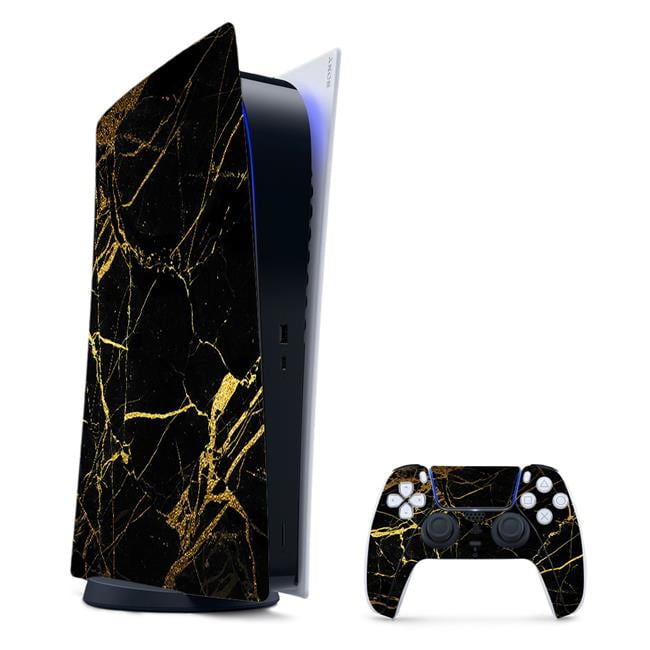 Dark Gold Marbled PS5 Controller Skin