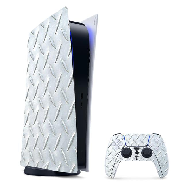 Sony PS5 Controller Skins Diamond Plate Metal
