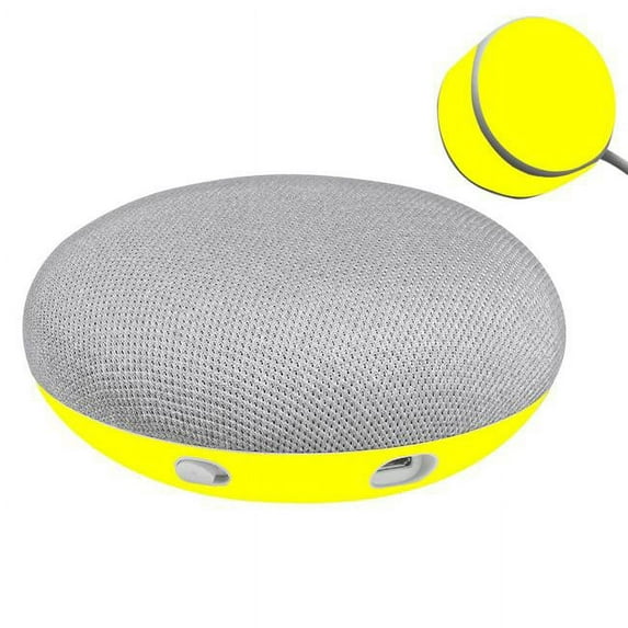 MightySkins Skin Compatible With Google Home Mini - Solid Yellow | Protective, Durable, and Unique Vinyl Decal wrap cover | Easy To Apply, Remove, and Change Styles | Made in the USA