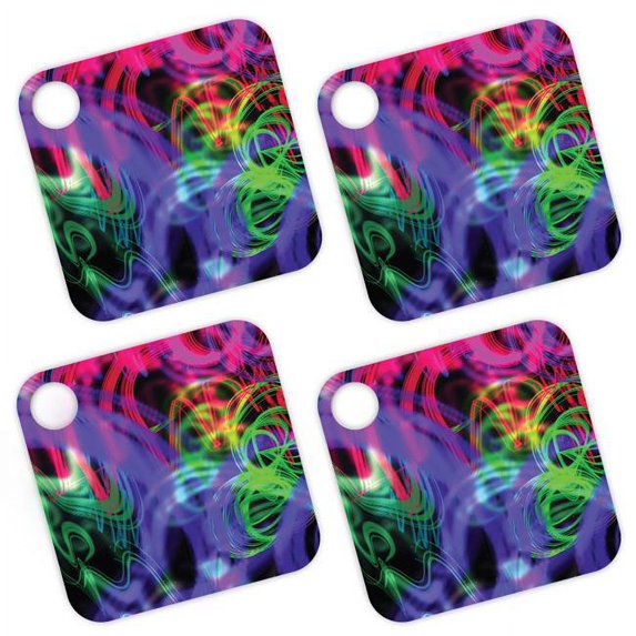 MightySkins TILEMA20-Neon Splatter Skin for Tile Mate 2020 - Neon Splatter - Pack of 4