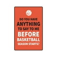 thumbnail image 1 of BASKETBALL SEASON STARTS Sign sports tv communication | Indoor/Outdoor | 12" Tall, 1 of 4