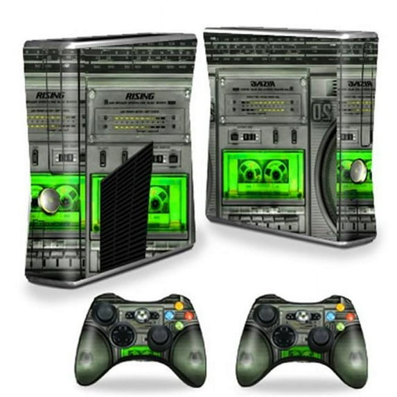 MightySkins XBOX360S-Boombox Skin Decal Wrap Cover for Xbox 360 S Slim Plus 2 Controllers - Boombox
