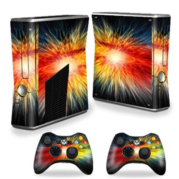 MightySkins XBOX360S-Color Storm Skin Decal Wrap Cover for Xbox 360 S Slim Plus 2 Controllers - Color Storm