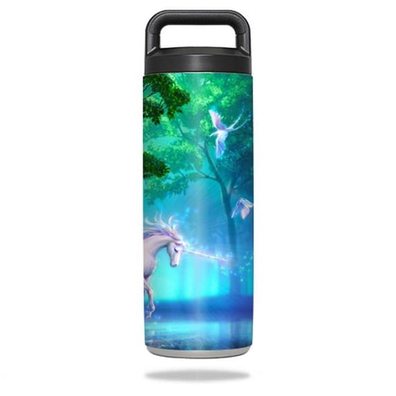 MightySkins YERABOT18-Unicorn Fantasy Skin for Yeti Rambler 18 oz Bottle Wrap Cover Sticker - Unicorn Fantasy