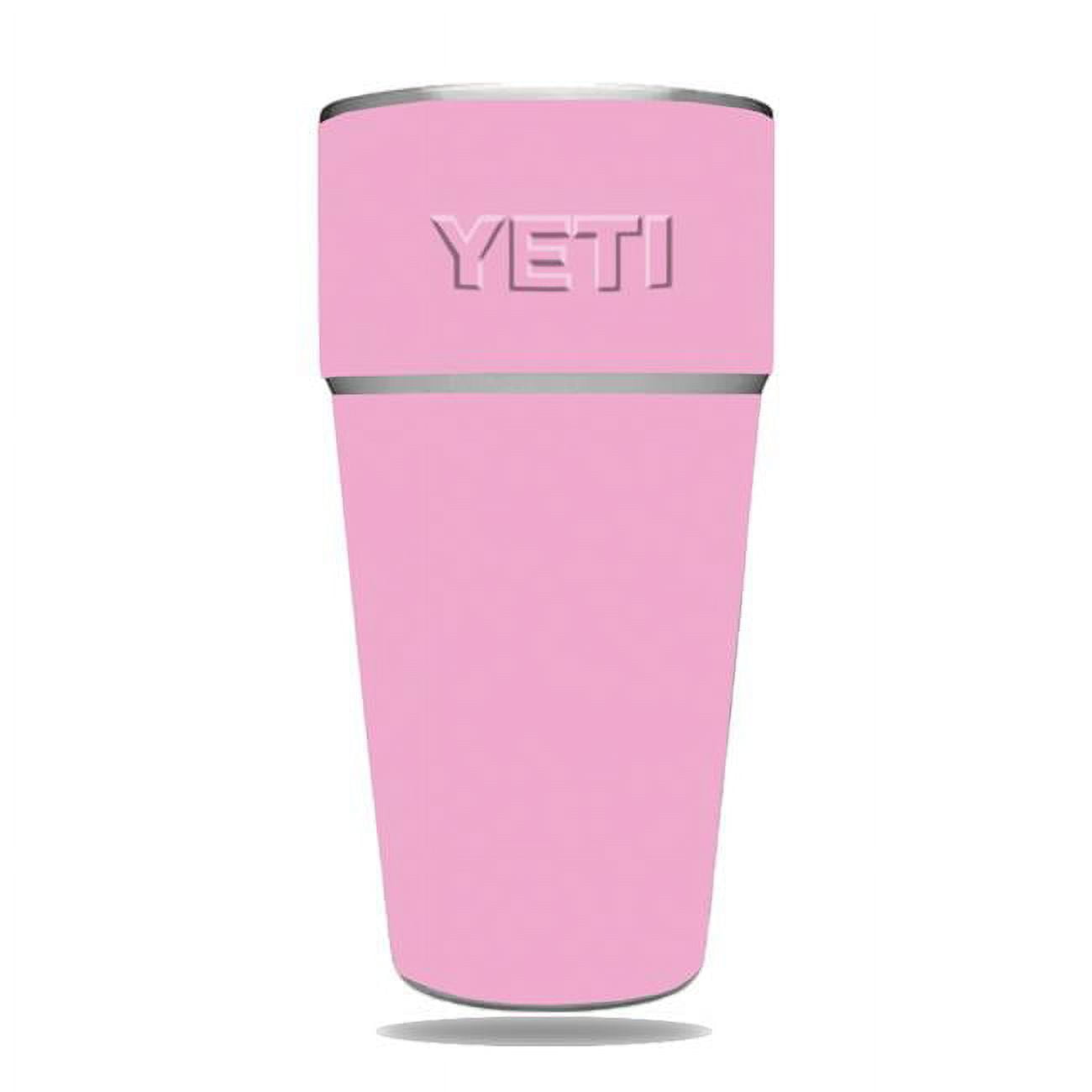 MightySkins YERAM26SI-Solid Pink Skin for Yeti Rambler 26 oz Stackable Cup  - Solid Pink 
