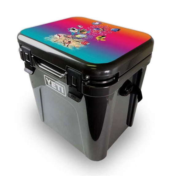 MightySkins YEROA24LID-Coral Garden Skin for Yeti Roadie 24 Hard Cooler Lid - Coral Garden