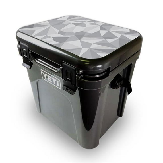 MightySkins YEROA24LID-Gray Polygon Skin for Yeti Roadie 24 Hard Cooler Lid - Gray Polygon