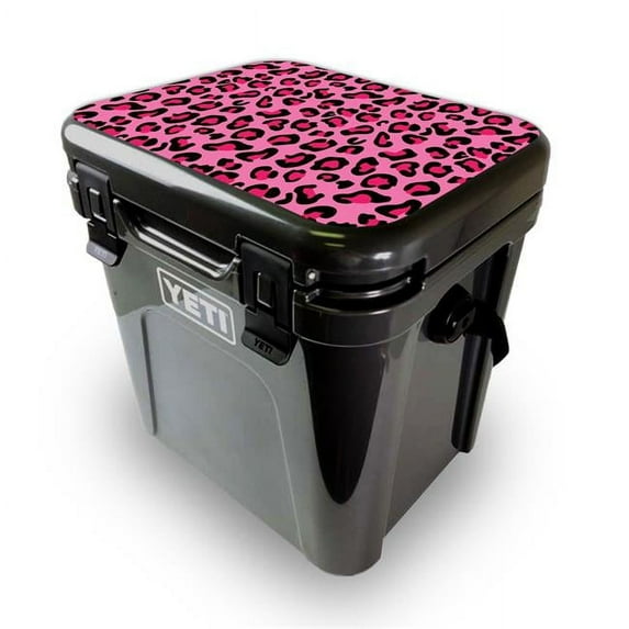 MightySkins YEROA24LID-Pink Leopard Skin for Yeti Roadie 24 Hard Cooler Lid - Pink Leopard
