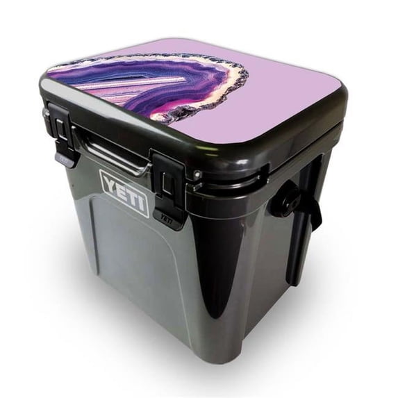 MightySkins YEROA24LID-Purple Agate Skin for Yeti Roadie 24 Hard Cooler Lid - Purple Agate