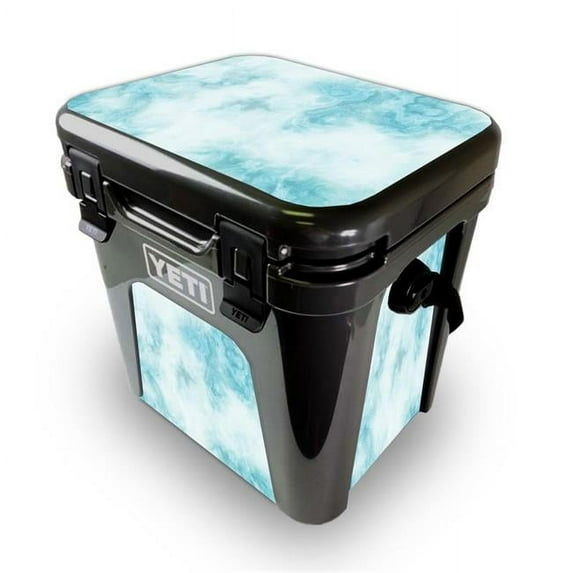 MightySkins YEROAD24-Blue Marble Skin for Yeti Roadie 24 Hard Cooler - Blue Marble