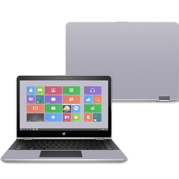 Mightyskins HPPX360143-Solid Gray 14 in. Skin Decal Wrap for HP Pavilion X360 2017 Sticker - Solid Gray