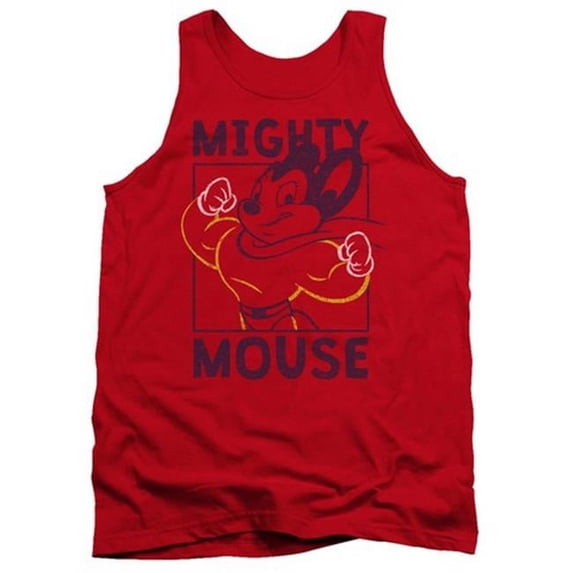 Mighy Mouse-Break The Box - Adult Tank Top - Red- Extra Large