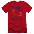 thumbnail image 1 of Mighy Mouse Break The Box Premium Canvas Adult Slim Fit 30/1 T-Shirt Red, 1 of 1