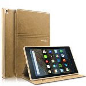 Mignova All-New Amazon Fire HD 8 6th Gen case, Slim Fit Premium Leather with Auto wake/sleep function Cover for Amazon Fire HD 8 8 inch Tablet (2016 6th Gen Only) (Gold)