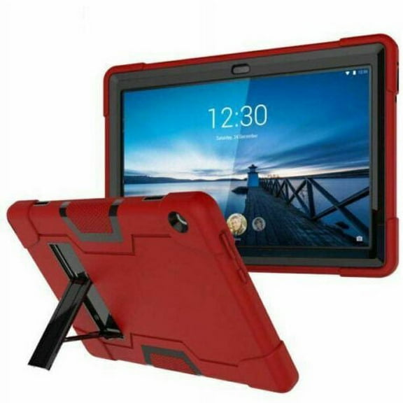 Mignova Case for Lenovo Tab M10 10.1 Case,Heavy-Duty Drop-Proof and Shock-Resistant Rugged Hybrid case(with Built-in Stand), for Lenovo Tab M10 TB-X605F 10.1" case(Red+Black)