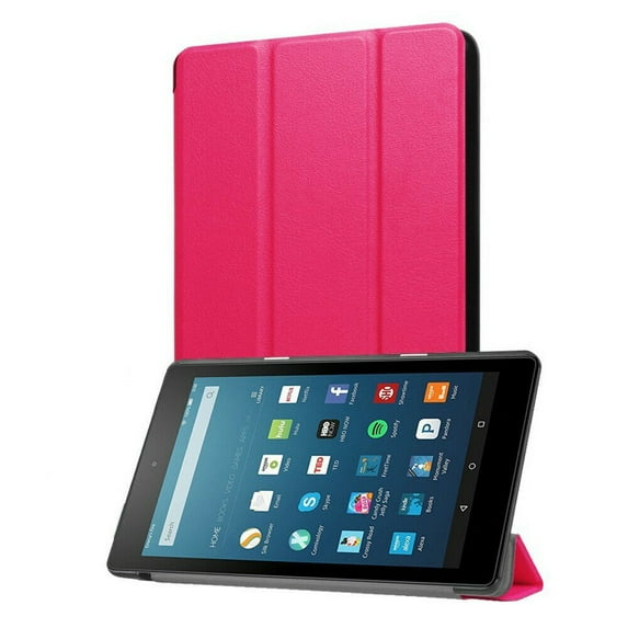 Mignova For All-New Fire 7 2017 Case,Fire 7 Case Ultra-thin lightweight Trifold Smart Case Auto Sleep/Wake for All-New Fire 7 Inch Tablet 2017 release(Pink)