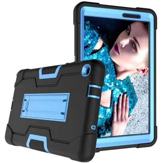 Mignova For Galaxy tab A 8.0 SM-P200/P205 Tablet 2019 Released,Heavy-Duty Drop-Proof and Shock-Resistant Rugged Hybrid(with Built-in Stand)Case(Black+Blue)
