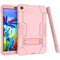 Mignova For LG G Pad 5 10.1 inch With A Screen Protector ,Hybrid Shockproof Anti-Impact Cover And Tempered Glass HD Clear Screen Protector For LG G Pad 5 10.1 inch(Rose Gold  1 Pcs)