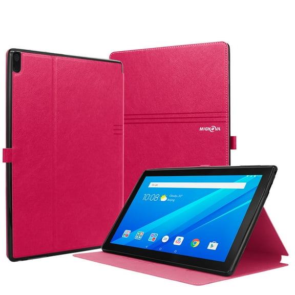 Mignova For Lenovo Tab 4 Case , Premium Leather Protection Slim Lightweight Smart Stand Cover with Auto Wake/Sleep For Lenovo Tab 4 10 Inch Tablet TB-X304 F/L/X 2017 Release (Pink)