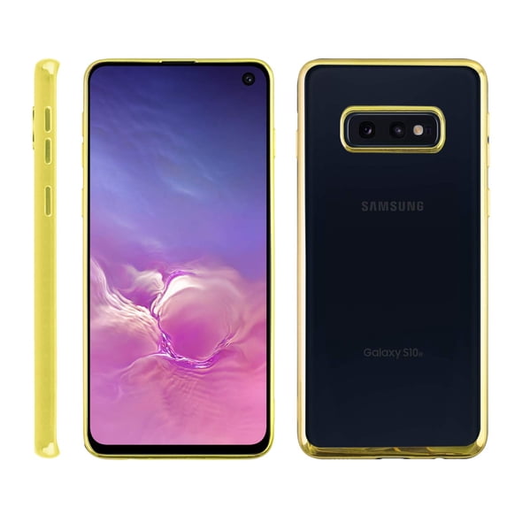 Mignova Galaxy S10e 5.8 inch case,Crystal Clear Soft TPU Cover Bumper and Transparent Hybrid Rugged Anti-Scratch Panel Fit for Galaxy S10e 5.8 inch case 2019 Release (Gold)
