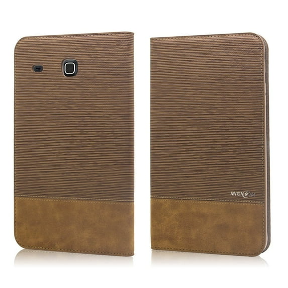 Mignova Galaxy Tab E 8.0 folio Case , Premium Leather Case Cover For 8" Samsung Galaxy Tab E 8.0 (Sprint / US Cellular) SM-T377 4G LTE 8-Inch Tablet + Screen Protector Film and Stylus Pen (2nd Brown)