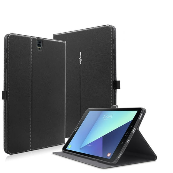 Mignova For Galaxy Tab S3 9.7 inch T820 Case - Premium Leather Cover Slim Smart Stand with Document Card Pocket for Samsung Galaxy Tab S3 9.7 Inch 2017 Tablet SM-T820 T825 T827 -Black
