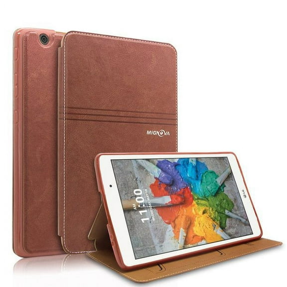 Mignova LG G Pad X 8.0 / G Pad III 8.0 Case, Folio Premium PU Leather Stand Cover For Folio Flip wallet case For LG G Pad X 8.0 Tablet (T-Mobile V521WG) / G Pad III 8.0 V525 2016 Released (Brown)