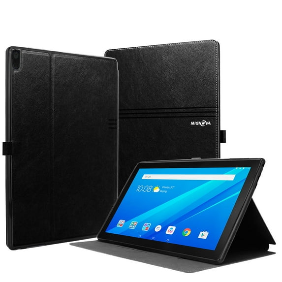 Mignova For Lenovo Tab 4 Case , Premium Leather Protection Slim Lightweight Smart Stand Cover with Auto Wake/Sleep For Lenovo Tab 4 10 Inch Tablet TB-X304 F/L/X 2017 Release (Black)