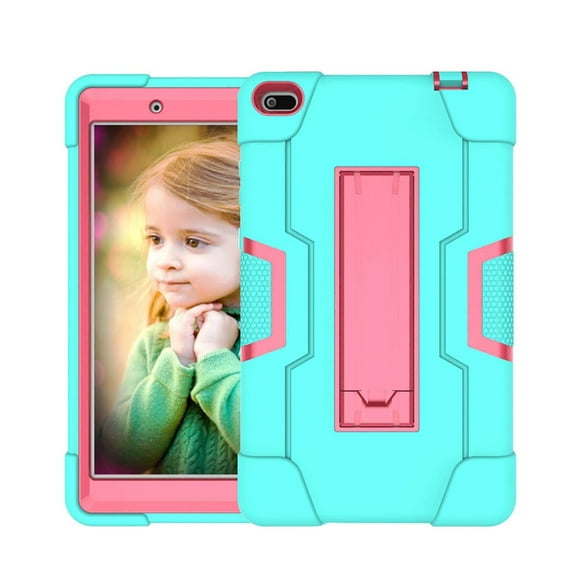 Mignova Lenovo Tab E8 8 inch Case,Heavy-Duty Drop-Proof and Shock-Resistant Rugged Hybrid Armor Cover Built-in KickStand For Lenovo Tab E8 TB-8304F /TB-8304F1 2018 Released (Mint Green+Pink)