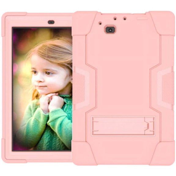 Mignova for RCA 10 Viking Pro/Atlas 10 Pro Case, Drop-Proof and Shock-Resistant Rugged Hybrid case with Built-in Stand,for RCA 10 Viking Pro(RCt6a03w13)/Atlas 10 Pro(RCT6B06P23H)(Rose Gold)