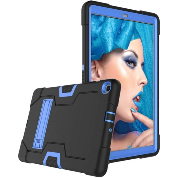 Mignova for Samsung Galaxy Tab A 10.1 SM-T515/T510 2019 Release,Heavy-Duty Drop-Proof and Shock-Resistant Rugged Hybrid (with Built-in Stand)Case(Black+Blue)