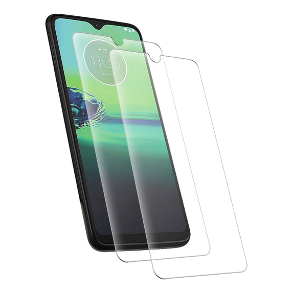 Mignova Screen Protector For Motorola 8 Play Tempered Glass 2.5D Arc Edges Screen Replacement Easy Installation High Definition Fingerprint Free For Motorola G8 Play 6.2 inch -Clear 2 Pcs