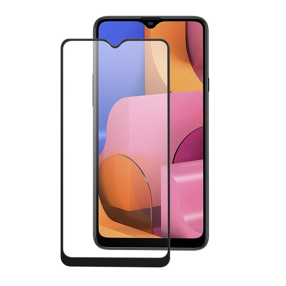 Mignova Screen Protector For Samsung Galaxy A20S 6.5 inch Tempered Glass 2.5D Arc Edges Screen Replacement Easy Frame Installation High Definition Fingerprint Free Case Friendly -Black 1 Pcs