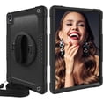 thumbnail image 1 of Mignova for TCL Tab Pro 5G Tablet Case for TCL TABMAX Tab Case Built in Kickstand Shoulder Hand Strap Shockproof Kids Friendly Case for Nokia T20/T21/Vastking KingPad M10 10.36 inch(Black+Black), 1 of 6