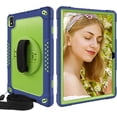 thumbnail image 1 of Mignova for TCL Tab Pro 5G Tablet Case for TCL TABMAX Tab Case Built in Kickstand Shoulder Hand Strap Shockproof Kids Friendly Case for Nokia T20/T21/Vastking KingPad M10 10.36 inch(Navy+Green), 1 of 6