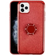Mignova for iPhone 12 Pro Max 6.7" Case with Ring Holder, Glitter Bling Cover for Girls Women Sparkly Pretty Fancy Cute Rhinestone with Kickstand TPU Case For iPhone 12 Pro Max 6.7 inch 2020(Red)