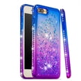 thumbnail image 1 of Mignova iPhone 8 Plus Flash Case, Durable and Cute Colorful Quicksand Series Bling Diamond Flowing Liquid Floating Shockproof Cover case for Apple iPhone 7 Plus / 8 Plus 5.5 inch - Blue+Purple, 1 of 6