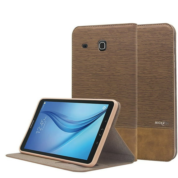 Mignvoa Galaxy Tab E 8.0 T377 Case,Premium PU Leather Kickstand Cover with Card Slots Pocket Slim Lightweight Folio Flip Cover For Samsung Galaxy Tab E 8.0 Inch SM-T378/ SM-T375 / SM-T377(SZW:Brown)