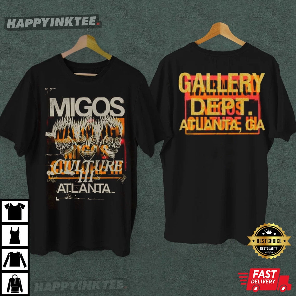 Migos x Gallery Dept T-Shirt RIP Takeoff Shirt Culture III Three 