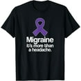 thumbnail image 1 of Migraine Awareness Ribbon T-shirt Headache Tee, 1 of 4