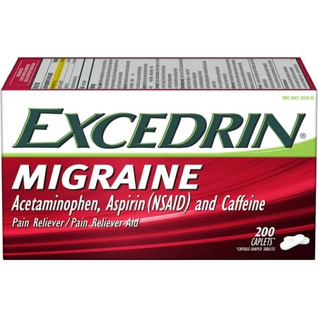 Migraine Medicine Caplets for Migraine Headache Relief, 200 Count