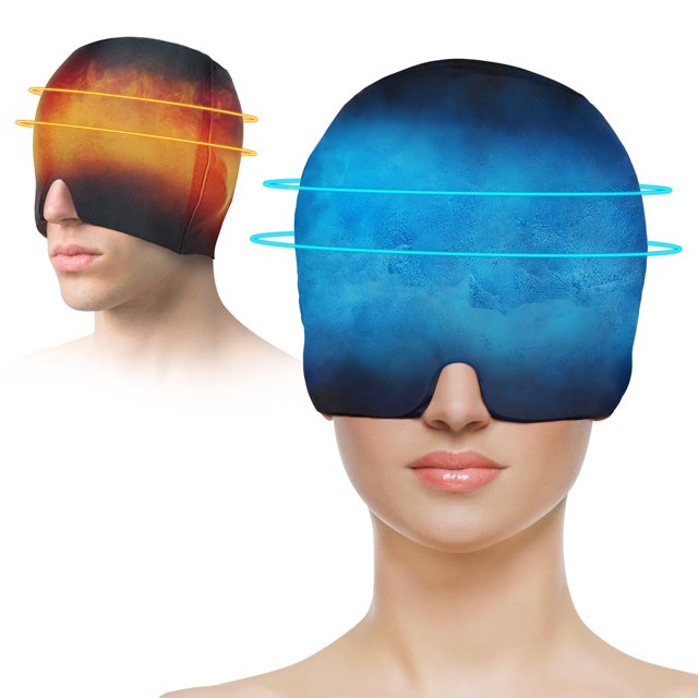 Migraine Relief Cap, Odorless Headache Relief Hat with Hot and Cold