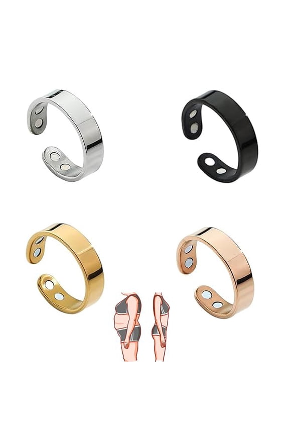 Migraine Ring Adjustable Stainless Steel Rings Lymphatic Vitality Ultra Strength Rings Relief Anxiety Jewelry Better Sleep Health Jewelry Gifts for Women Men