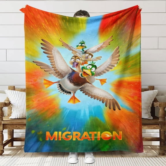 Migration Throw Blanket Gifts for Fans Lover Girls Boys Women Present Hoodie Him Bed 60"x80"