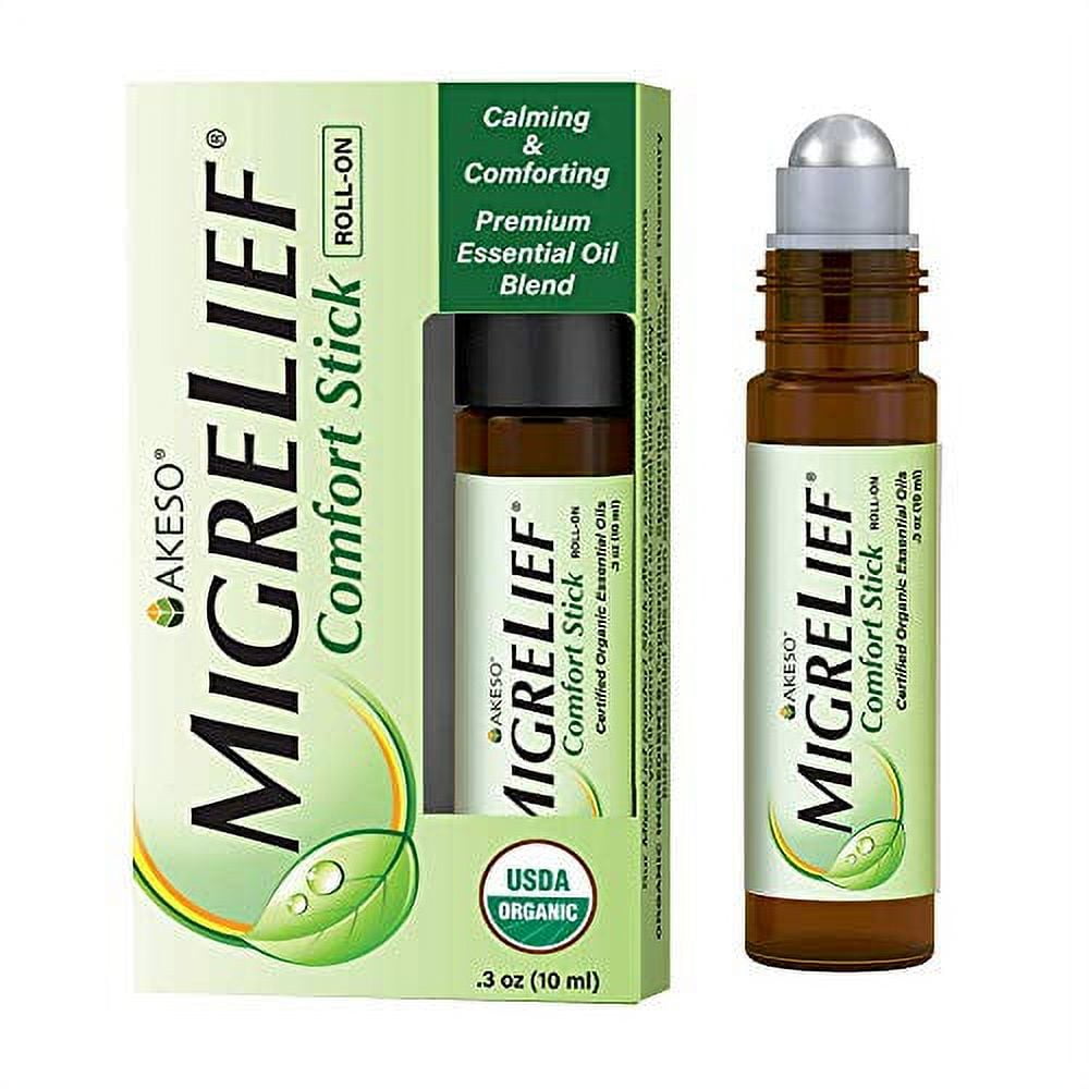 MigreLief Headache Essential Oil Roll On - 10ml, Helps Ease Tension While Supporting Neurological Comfort - Natural Headache Option - Roller with Peppermint, Lavender Essential Oil and More