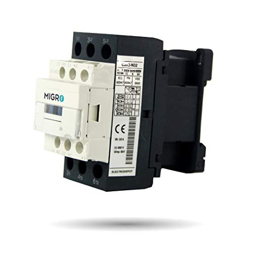 Migro 3 Pole, 40 Amps, 110/120 VAC Coil Heavy Duty AC Contactor ...