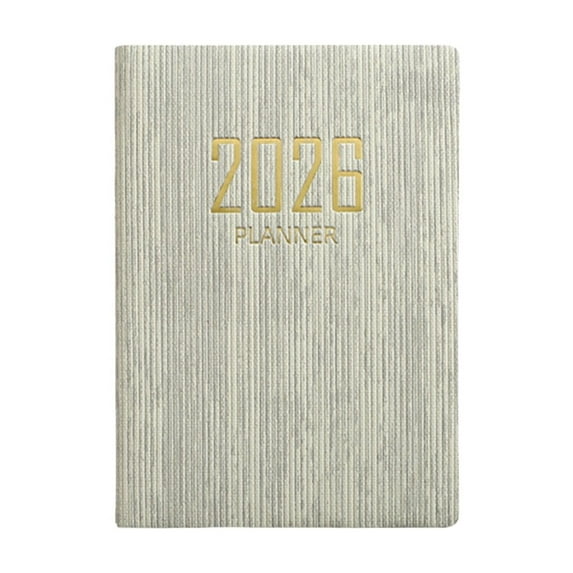 Migroa 2026 Daily Planner Pocket Notebook, A7 Weekly & Monthly Organizer, Travel Diary Function, School Notebook for Students, Office, Personal Planning, Compact Design Beige