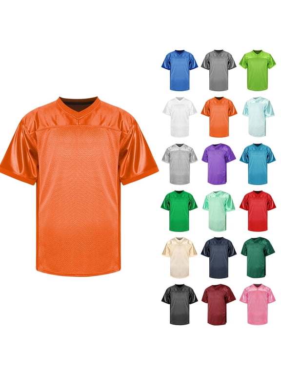 Blank Football Tee Mesh Training Plain Football Shirt 90S Street Style Retro Active Unisex Workout Football Sports Tee Soft Breathable Athletic Casual Daily Wear Black S
